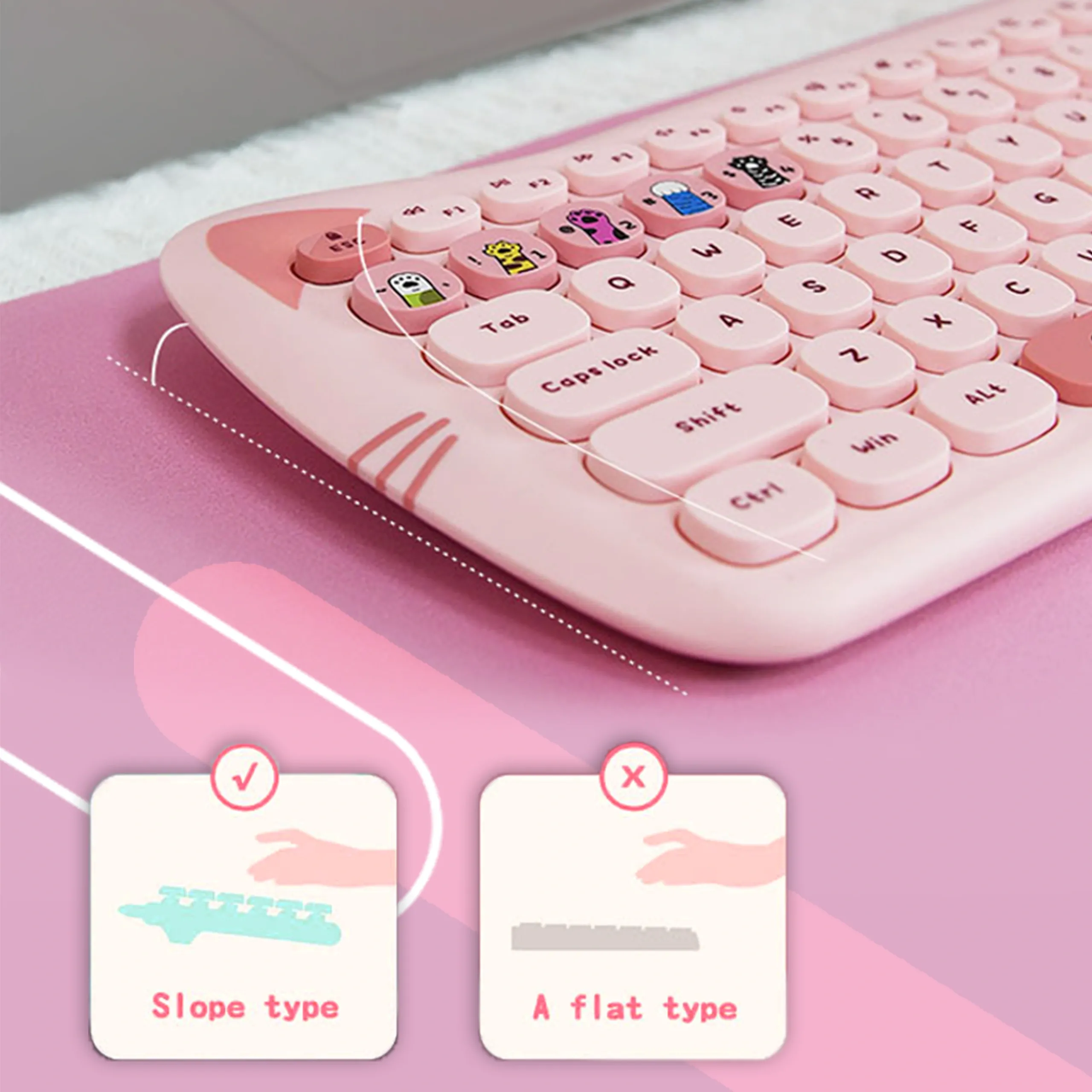 Bàn phím và chuột máy tính không dây GEEZER CAT PLUS